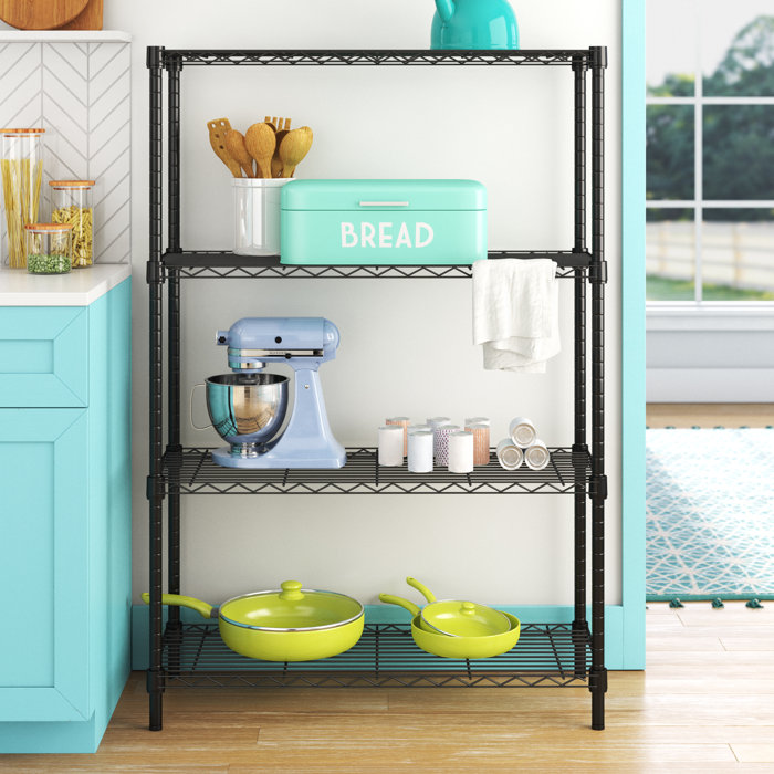 Wayfair Basics® Alberty 54" H x 36" W x 14" D 4 Shelf Shelving Unit